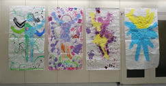 学研・城戸真亜子アートスクールの作品展の様子