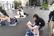 学研・城戸真亜子アートスクールの写生会の様子