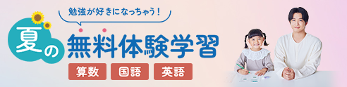 夏の無料体験学習 受付中