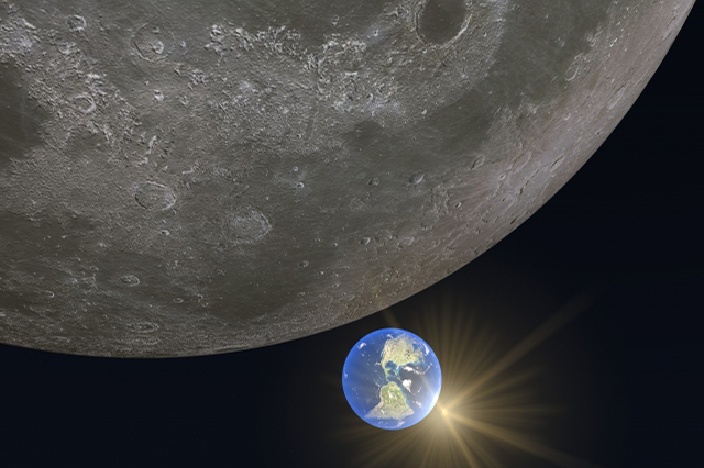 月の形が変わるのは、太陽・地球・月の位置関係による
