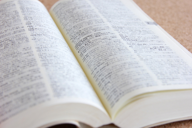 開かれている英字辞書の画像