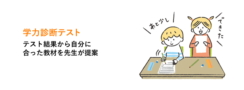 学力診断テスト テスト結果から自分に合った教材を先生が提案