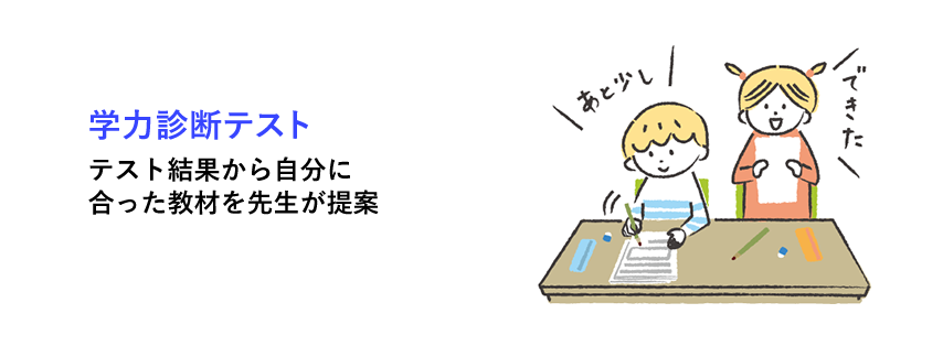 学力診断テスト テスト結果から自分に合った教材を先生が提案
