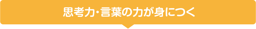 思考力・言葉の力が身につく