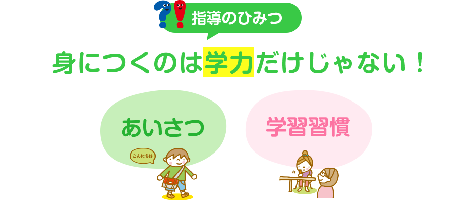 指導のひみつ 身につくのは学力だけじゃない！ あいさつ 学習習慣