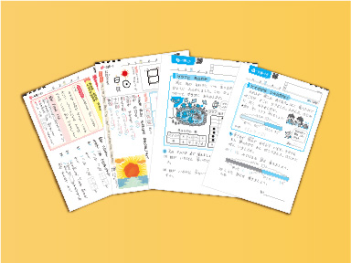 算数・国語の教材の写真